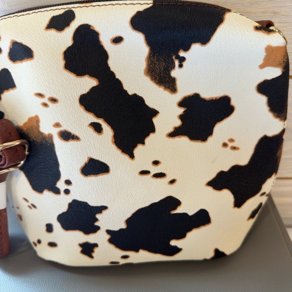 Alba Black and Brown Patterned Vegan Leather Crossbody Bag - Picture 2 of 10